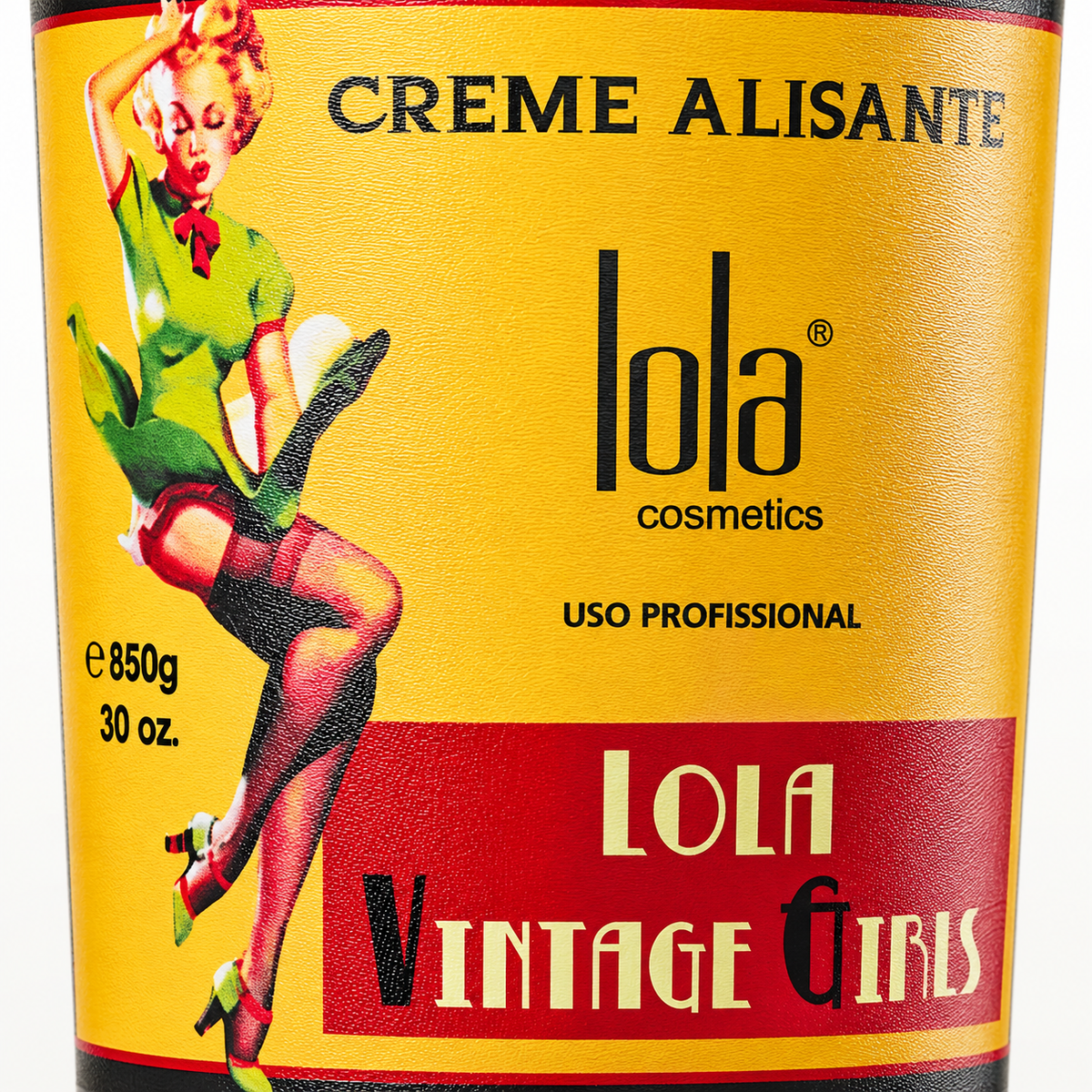 Lola Vintage Girls Volumenreduzierende Glättungspflege 850 g – Detail der Verpackung