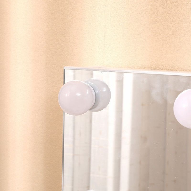 Toucador de Maquilhagem Hollywood 96,5 cm com Espelho LED Regulável e 5 Gavetas – Branco - Salon Care — detalhe oficial 11