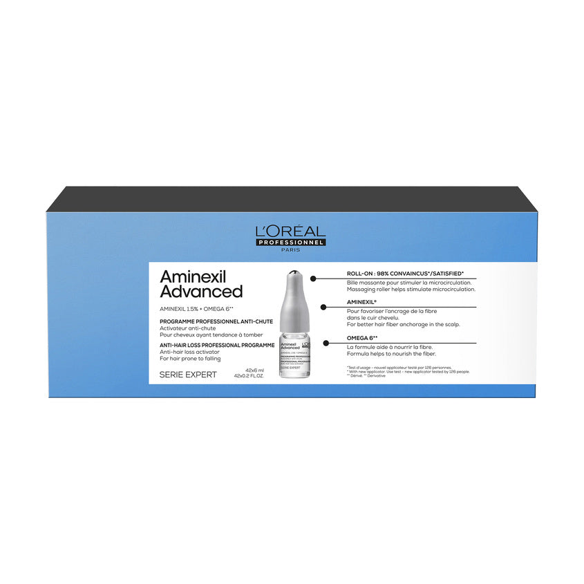 L'Oréal Ampolas Aminexil Advanced 42x6ml — embalagem correta 42×6 ml