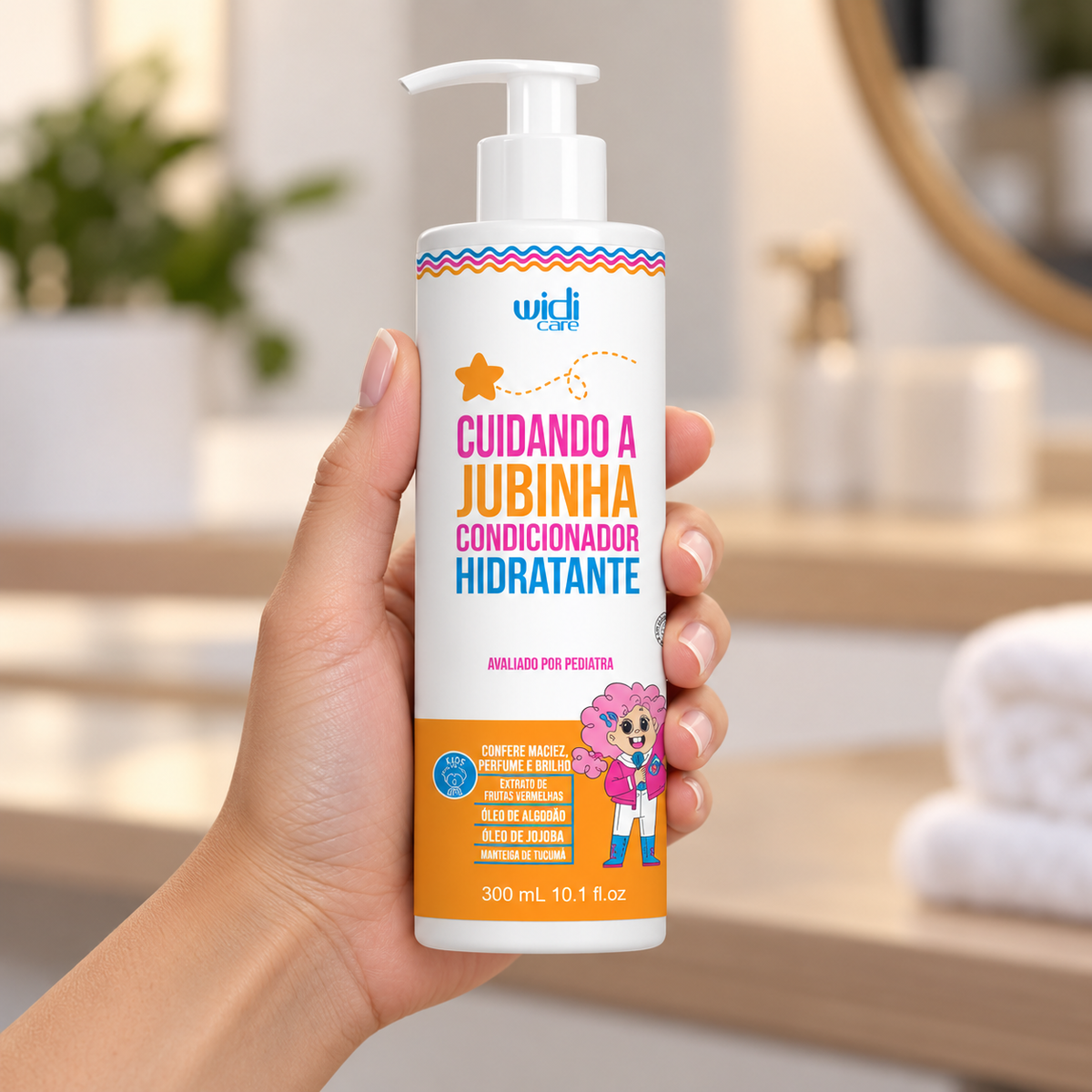 Widi Care Condicionador Hidratante a Jubinha 300ml — ambientação ilustrativa