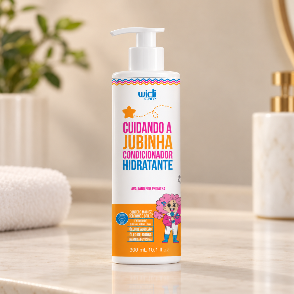 Widi Care Condicionador Hidratante a Jubinha 300ml — ambientação ilustrativa