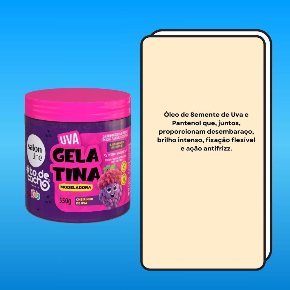 Salon Line #ToDeCacho Gelatina Modeladora Kids Uva 550g — imagem complementar 5
