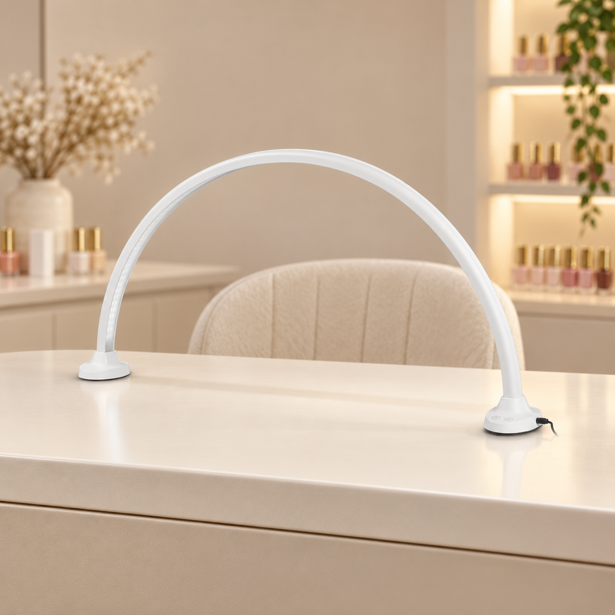 Moonslice Luminária LED para Manicure de Mesa - Labor — ambientação ilustrativa