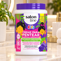 Salon Line Kids Cachinhos Brilhantes Creme Para Pentear 1kg — ambientação ilustrativa