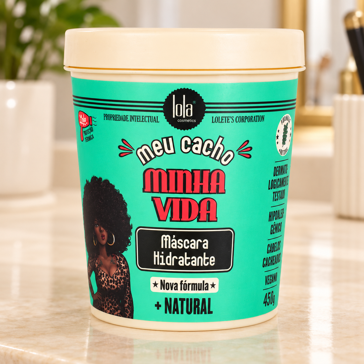 Lola Meu Cacho Minha Vida Máscara Hidratante 450g — ambientação ilustrativa