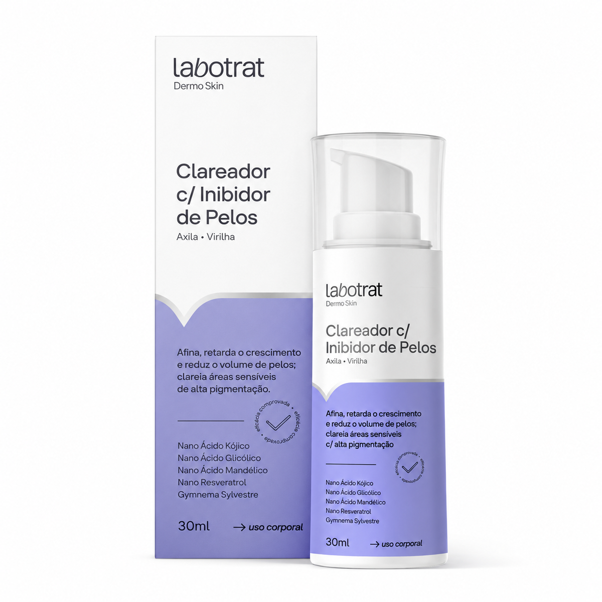 Labotrat Dermo Skin Sérum Axilas e Virilhas com Inibidor de Pelos 30 ml
