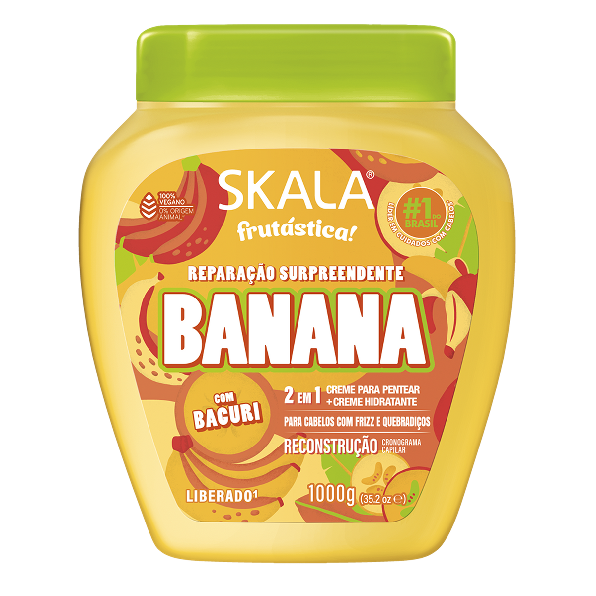 Skala Frutástica Banana Creme de Tratamento e Pentear 2 em 1 1 kg