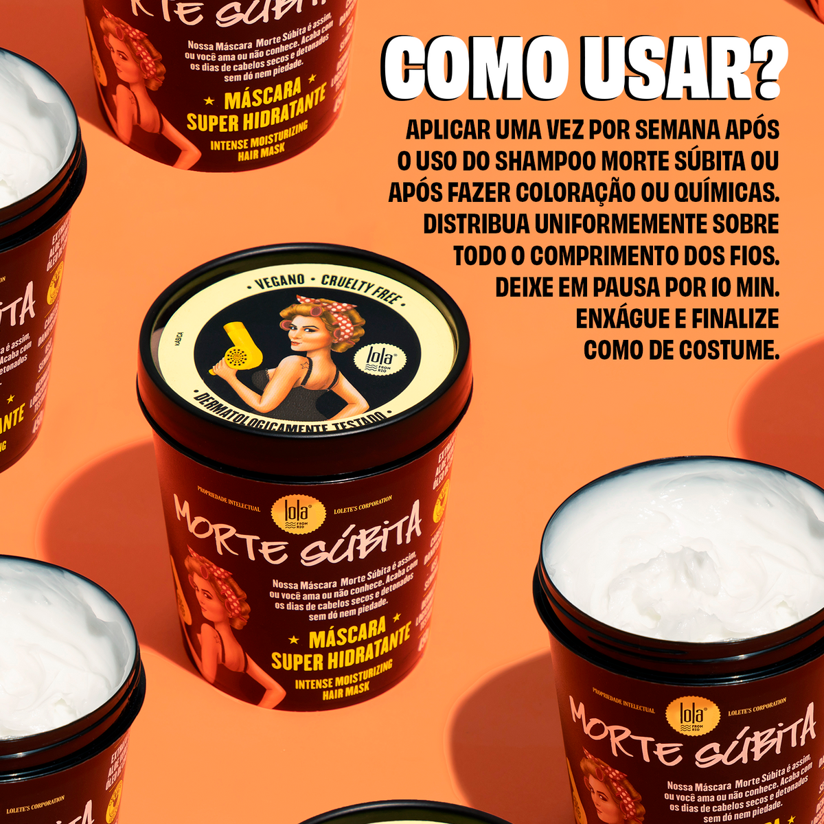 Lola Morte Súbita Máscara 450g — Modo de utilização do fabricante