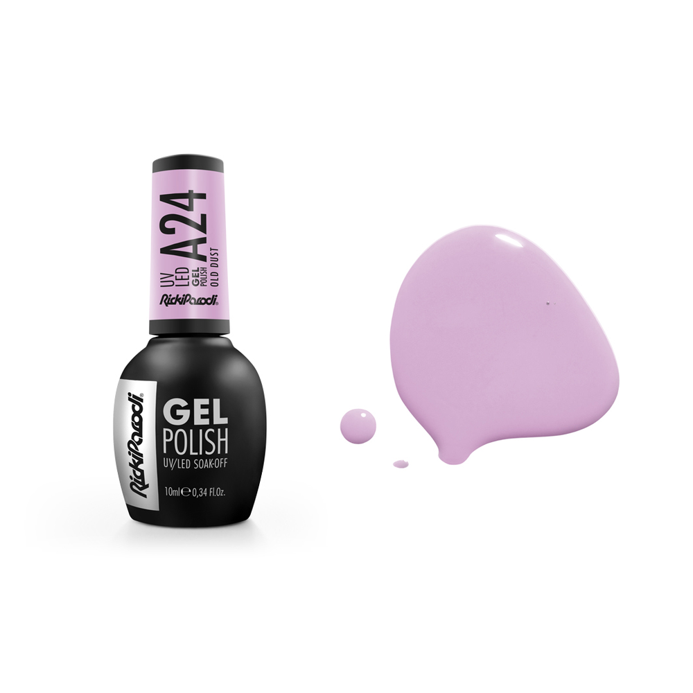 Esmalte Semipermanente RickiParodi Old Dust A24 10 ml — envase y tono