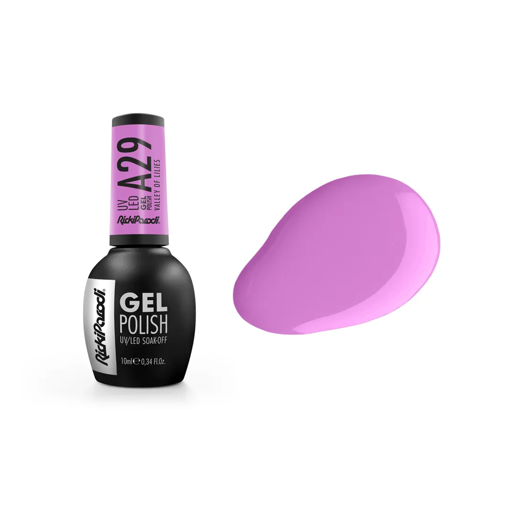 Gel Polish RickiParodi Valley Of Lilies A29 10 ml — packaging and shade