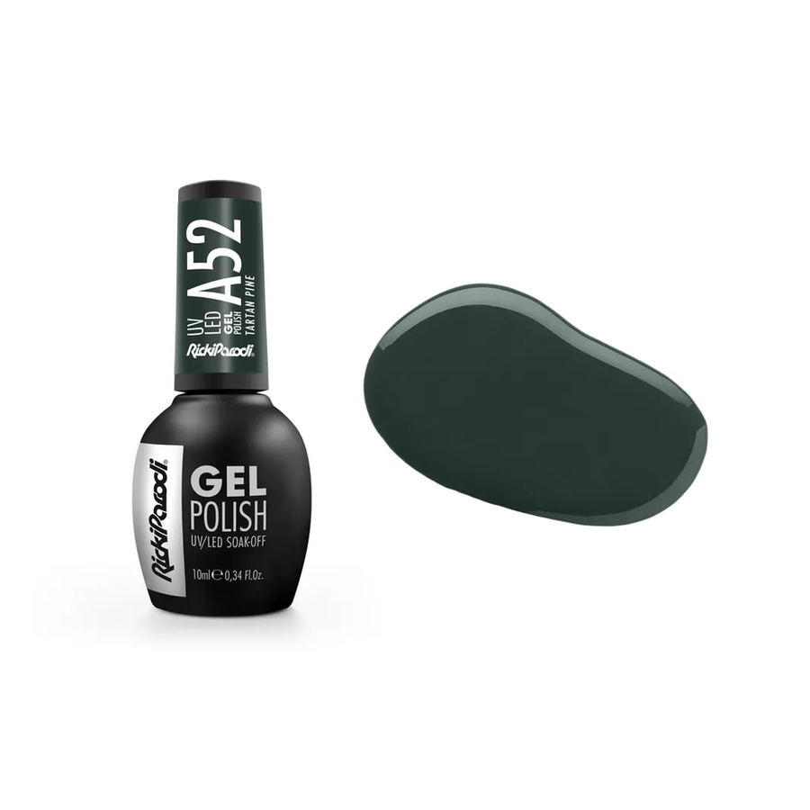 Gel Polish RickiParodi Tartan Pine A52 10 ml — packaging and shade