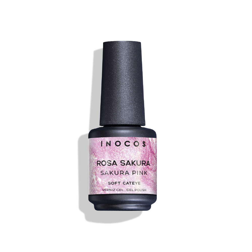 Verniz Gel INOCOS Cateye Rosa Sakura 15 ml — embalagem