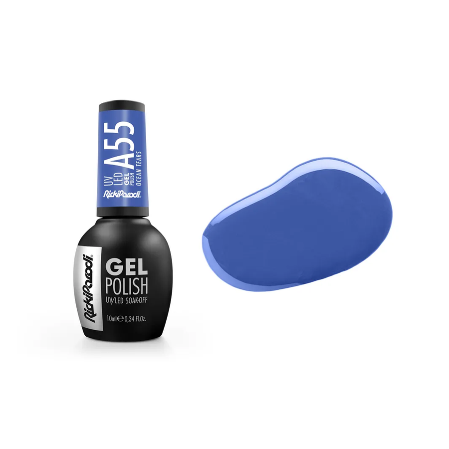 Gel Polish RickiParodi Ocean Tears A55 10 ml — packaging and shade