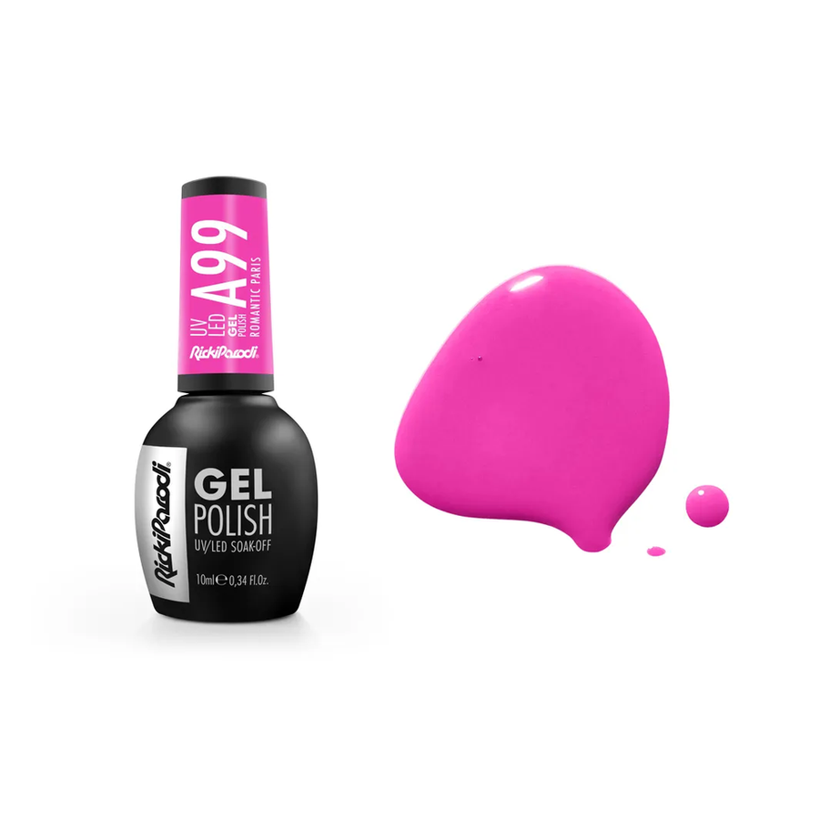 Esmalte Semipermanente RickiParodi Romantic Paris A99 10 ml — envase y tono