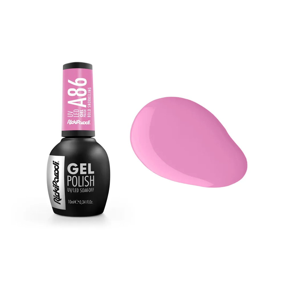 Verniz Gel RickiParodi Bold Snorkeling A86 10 ml — embalagem e cor