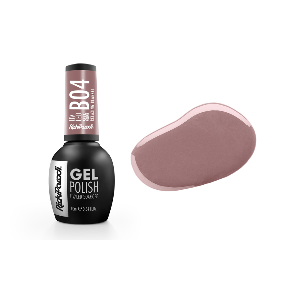 Verniz Gel RickiParodi Relaxing Blanket B04 10 ml — embalagem e cor