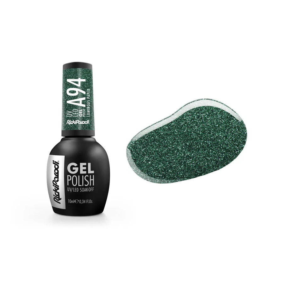 Gel Polish RickiParodi Luminous Paper A94 10 ml — packaging and shade