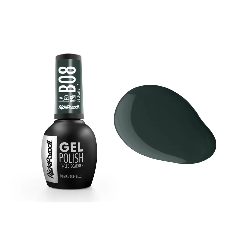 Esmalte Semipermanente RickiParodi Delicate Hat B08 10 ml — envase y tono