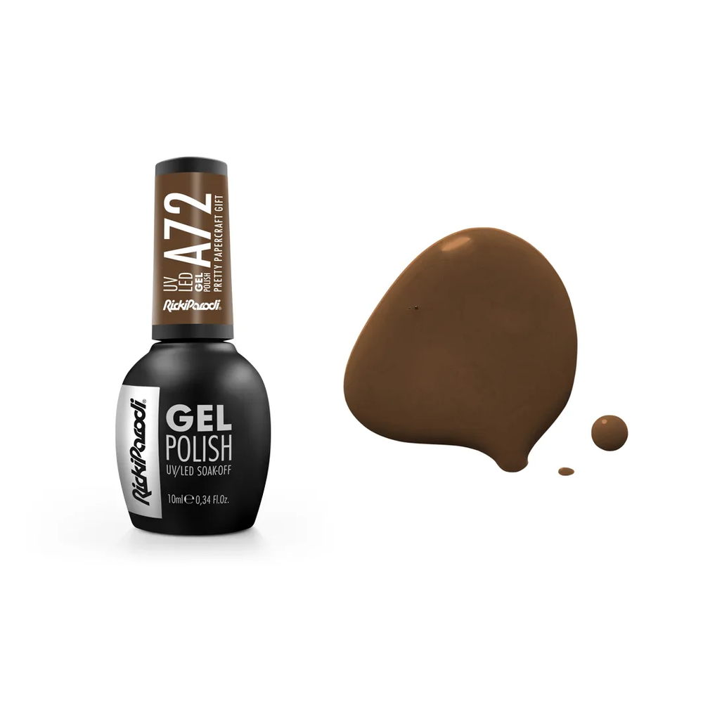 Gel Polish RickiParodi Pretty Papercraft Gift A72 10 ml — packaging and shade