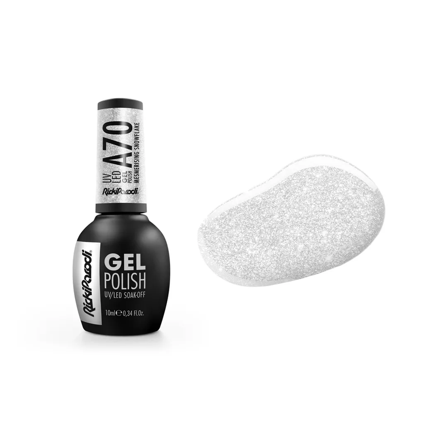 Gel Polish RickiParodi Mesmerising Snowflake A70 10 ml — packaging and shade