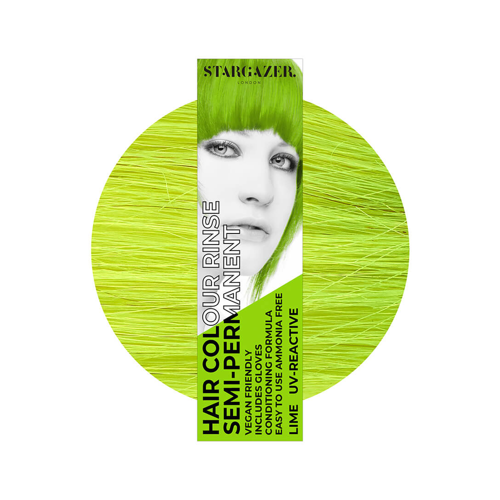 Stargazer Semi-Permanent Hair Colour Neon Lime 70 ml — packaging