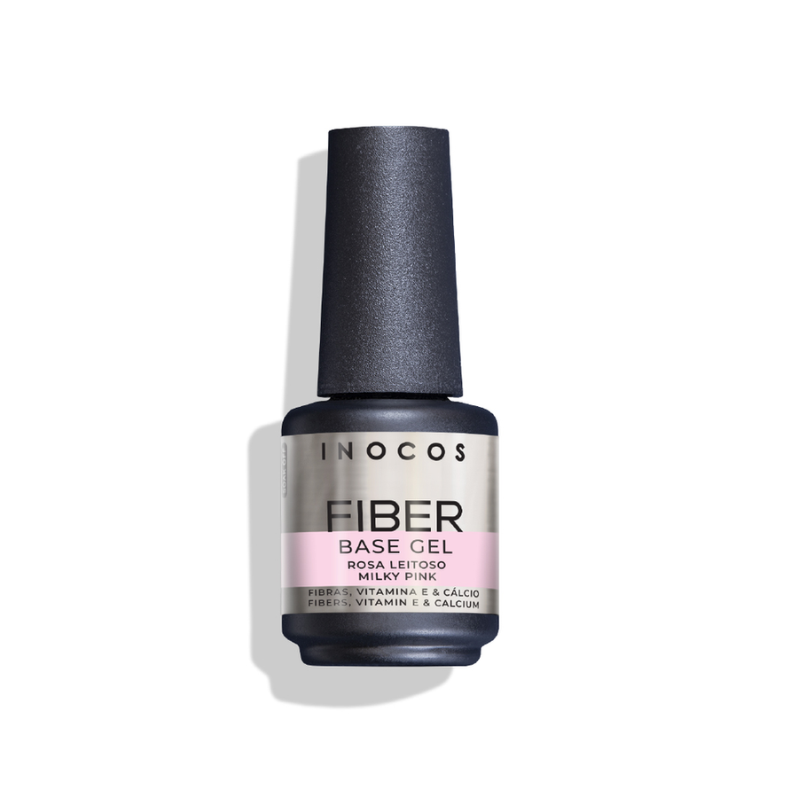 Fiber Base Gel INOCOS Rosa Leitoso 15 ml — embalagem