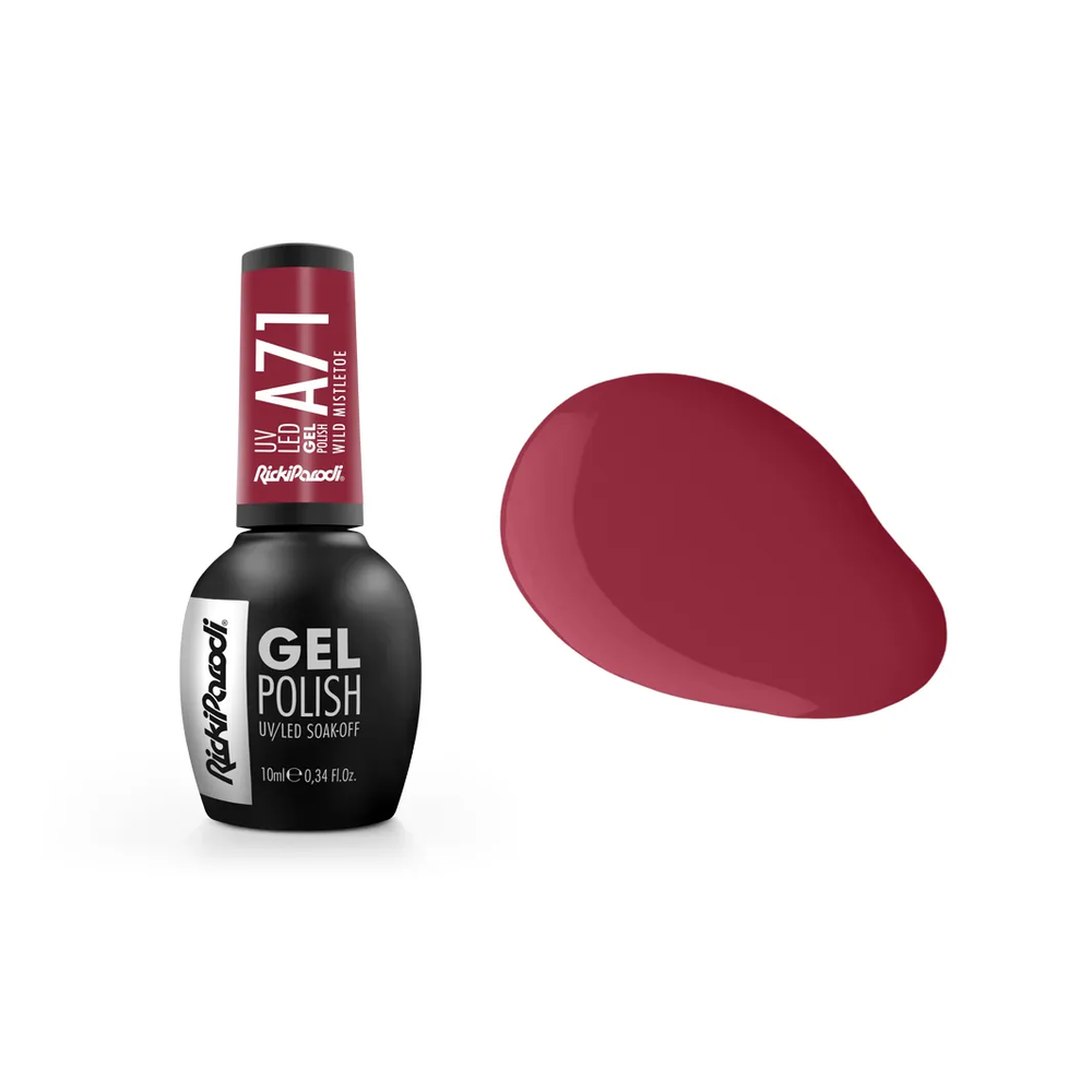 Verniz Gel RickiParodi Wild Mistletoe A71 10 ml — embalagem e cor