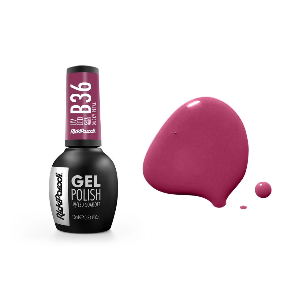 Gel Polish RickiParodi Dusky Petal B36 10 ml — packaging and shade