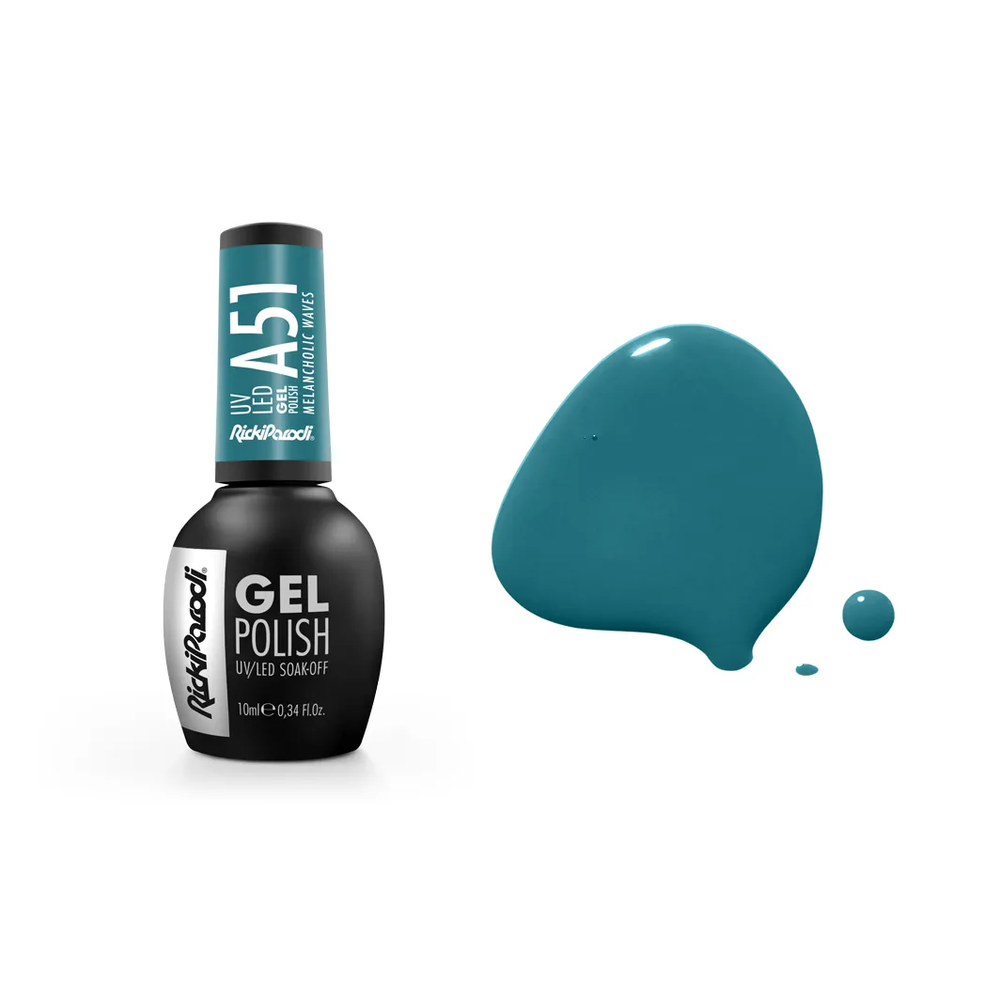 Gel Polish RickiParodi Melancholic Waves A51 10 ml — packaging and shade