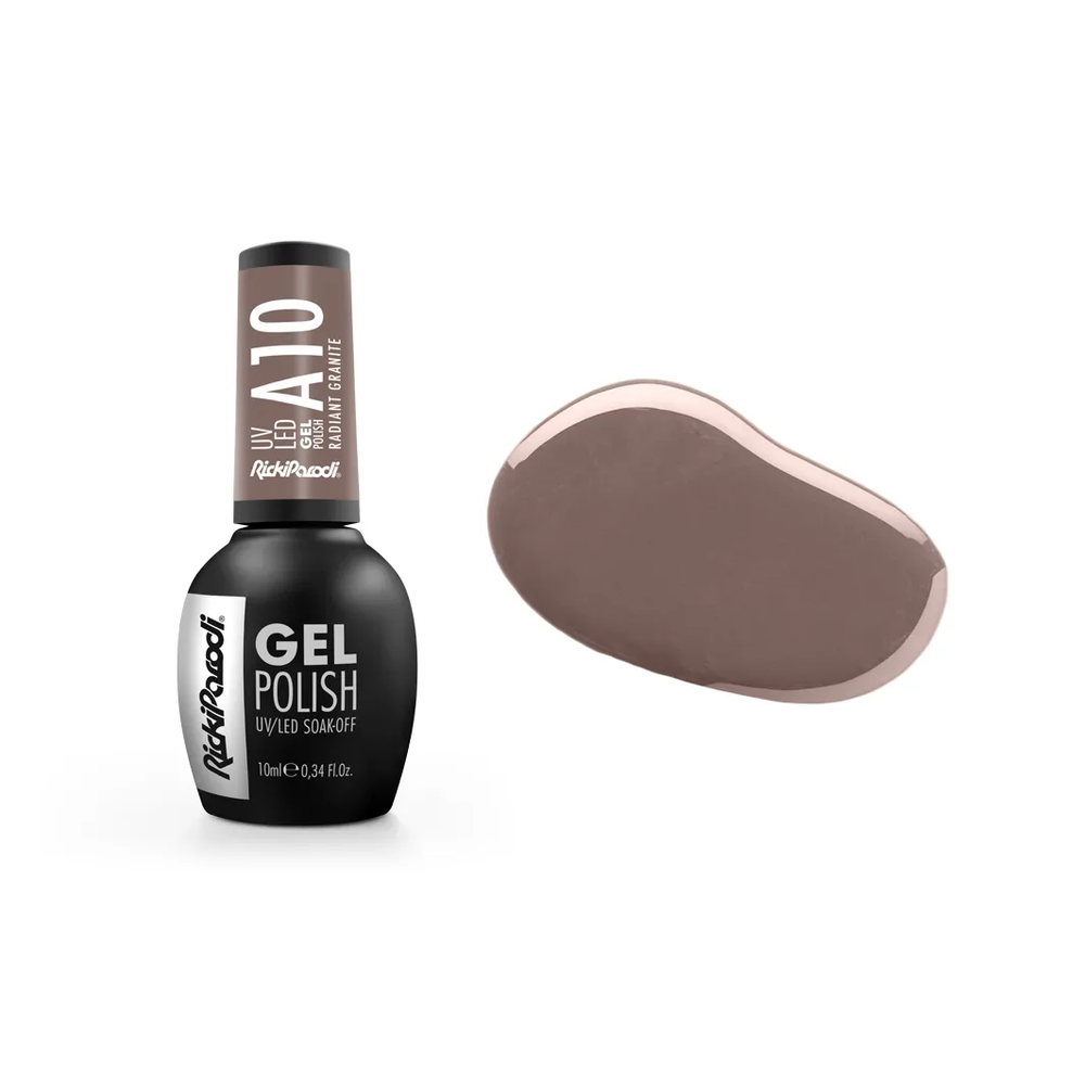 Verniz Gel RickiParodi Radiant Granite A10 10 ml — embalagem e cor