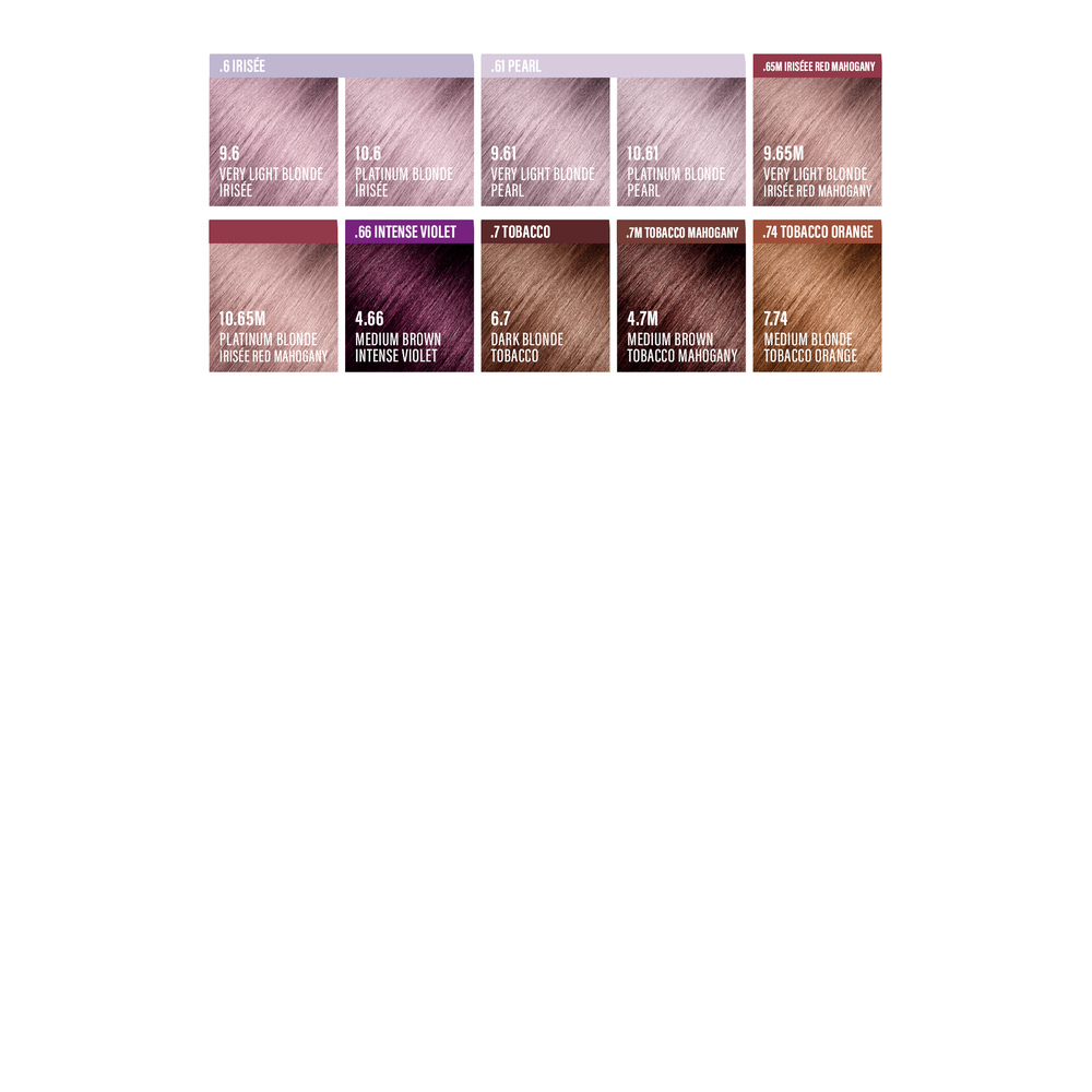 Demi Permanent Color — shade chart