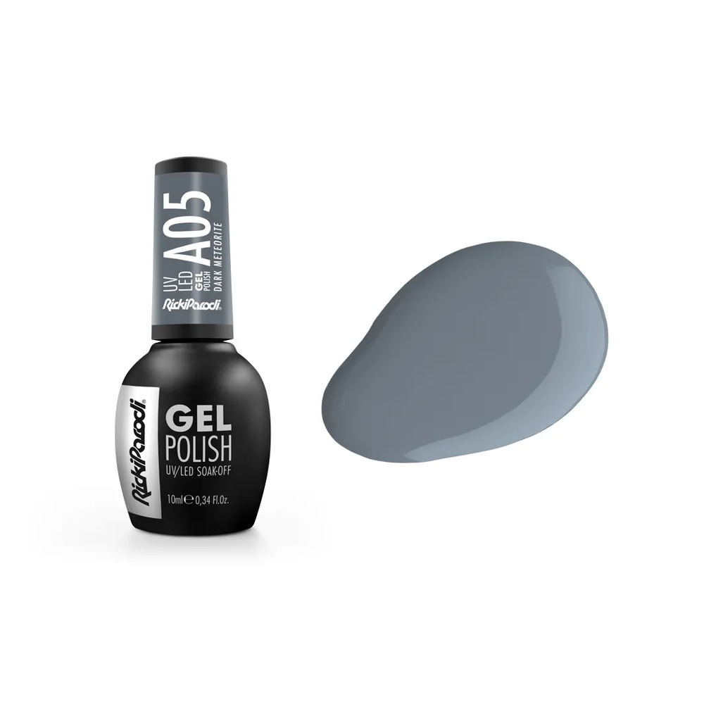 RickiParodi Dark Meteorite A05 Gellack 10 ml – Verpackung und Farbton