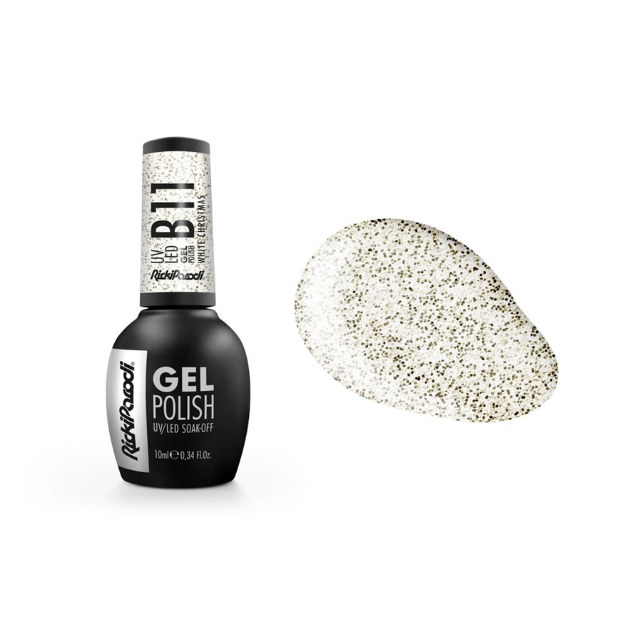 Gel Polish RickiParodi White Christmas B11 10 ml — packaging and shade