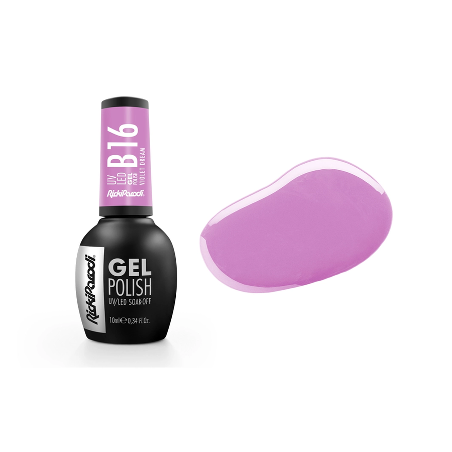 Gel Polish RickiParodi Violet Dream B16 10 ml — packaging and shade
