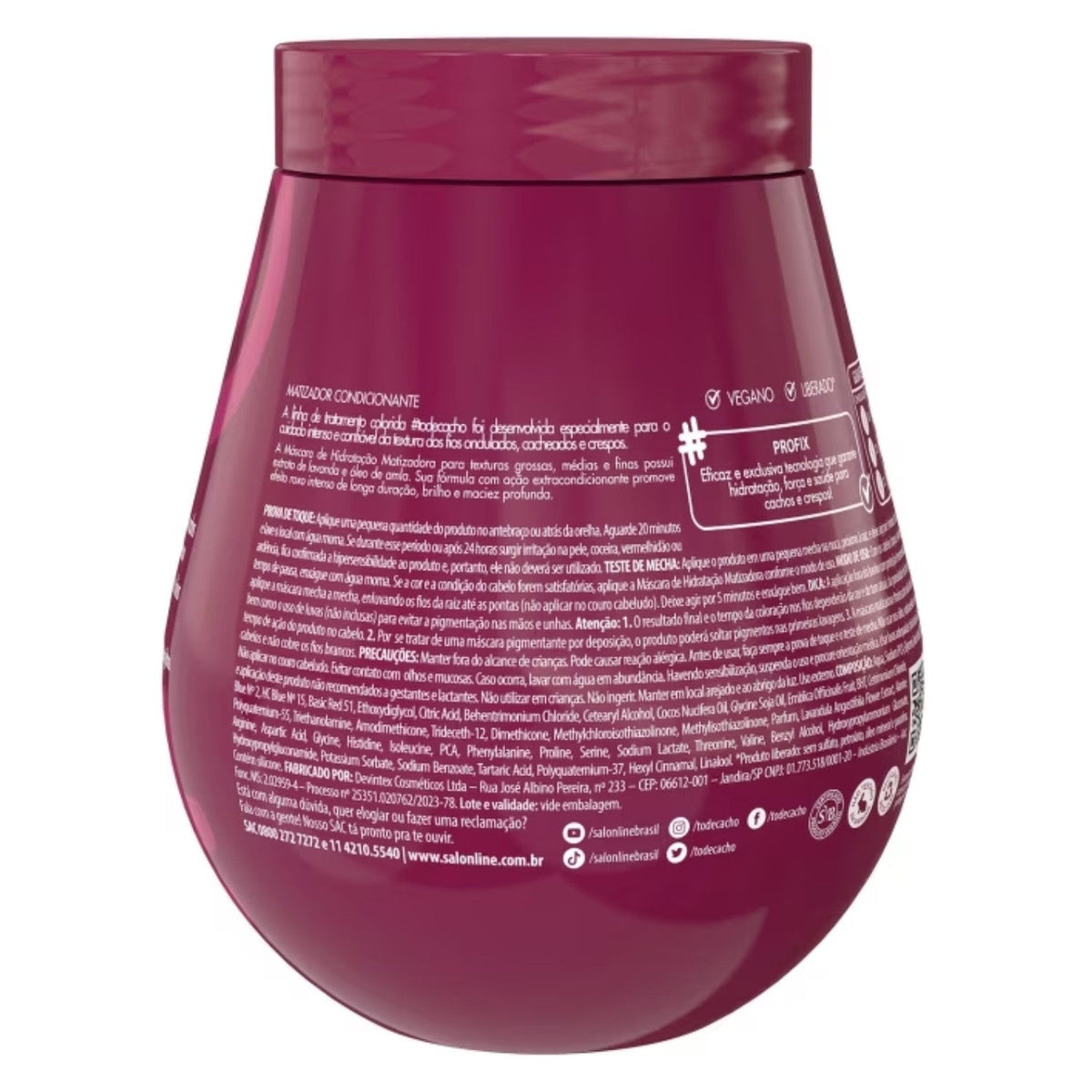 Salon Line #todecacho Marsala Tönungshaarmaske 500 g – Rückseite