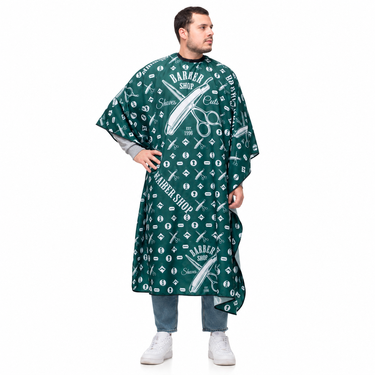 XanitaliaPro The Barber Chester Green XL Capa de Corte 128 x 150 cm