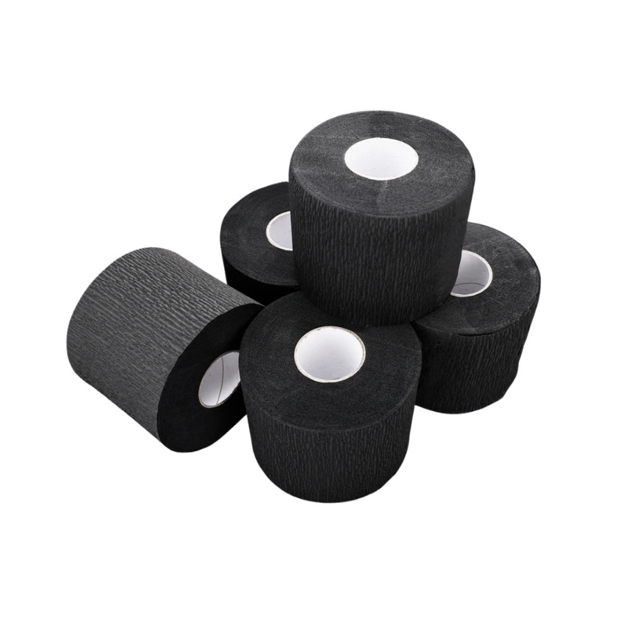 Xanitalia Carbon Barber Papel de Pescoço Preto 5 Rolos